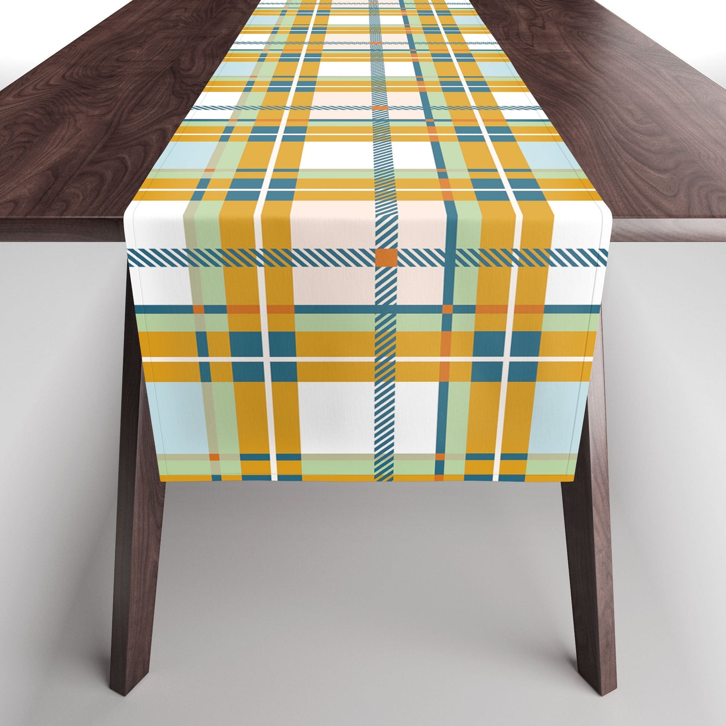Marta Barragan Camarasa Warm Plaid Fusion Table Runner