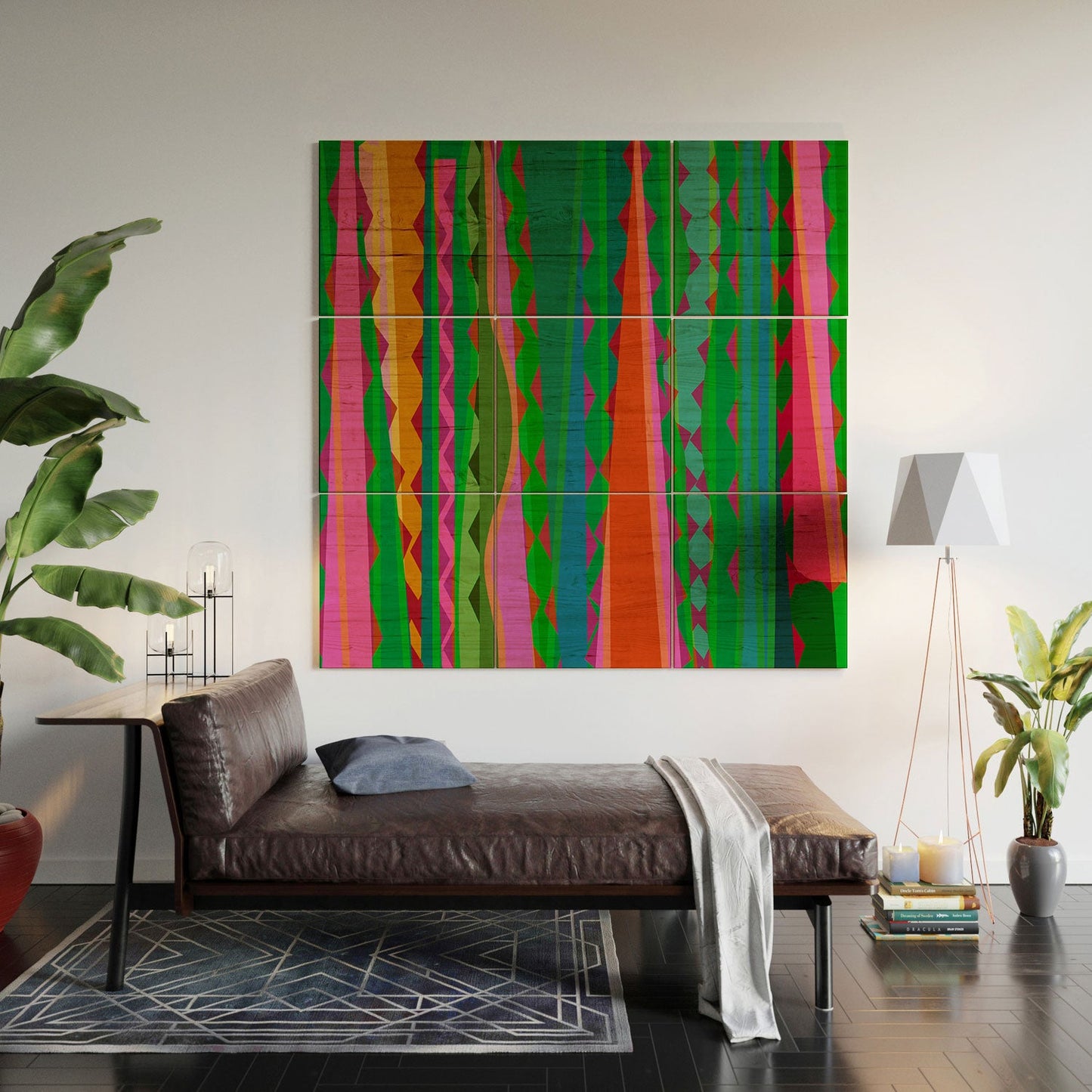 Mirimo Bazaar Brazil Green Wood Wall Mural