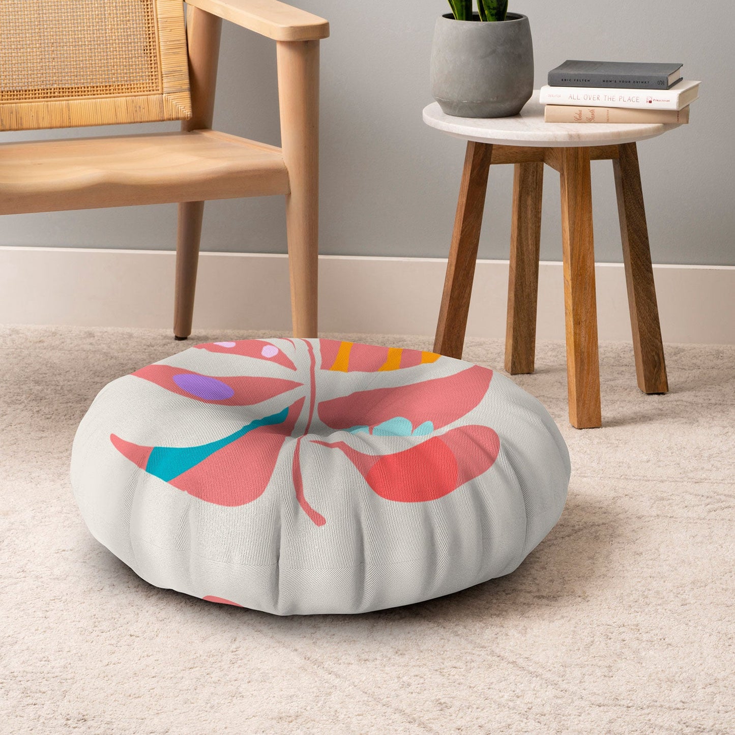 Mirimo Boho Leaf Floor Pillow Round