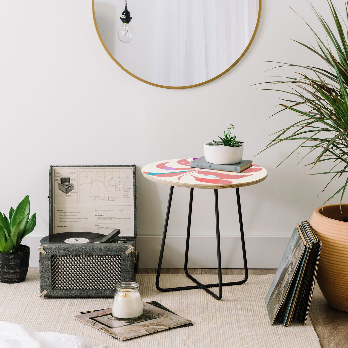 Mirimo Boho Leaf Round Side Table