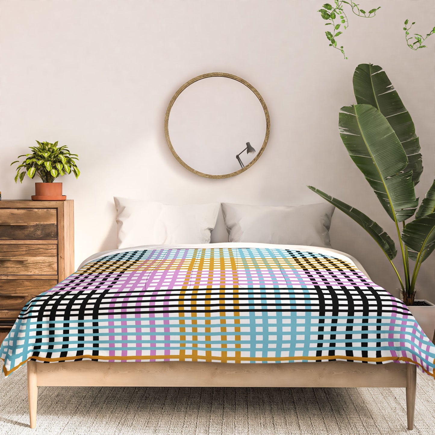 Mirimo Multicolor Gingham Grid Comforter