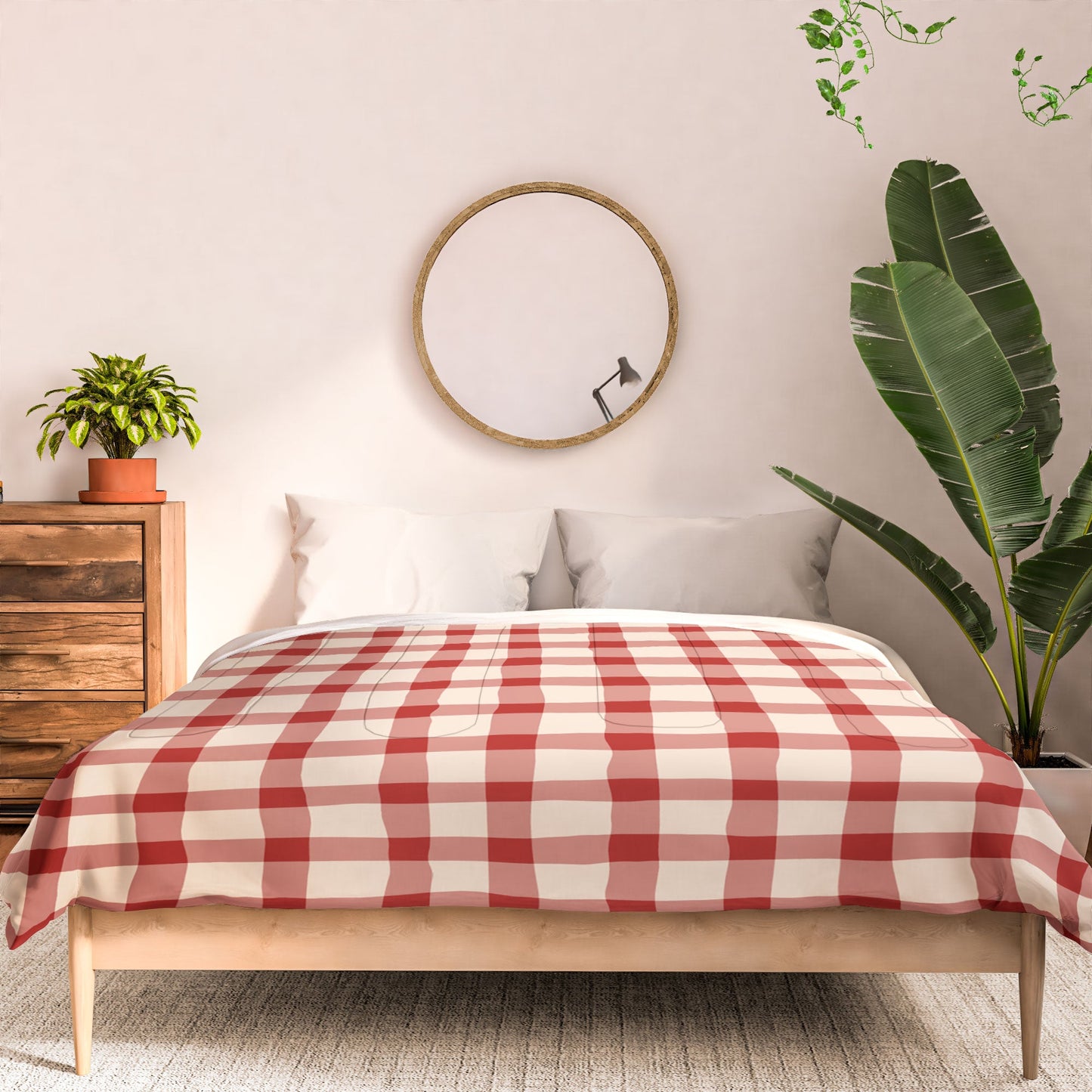 Mirimo Organic Gingham Red Comforter