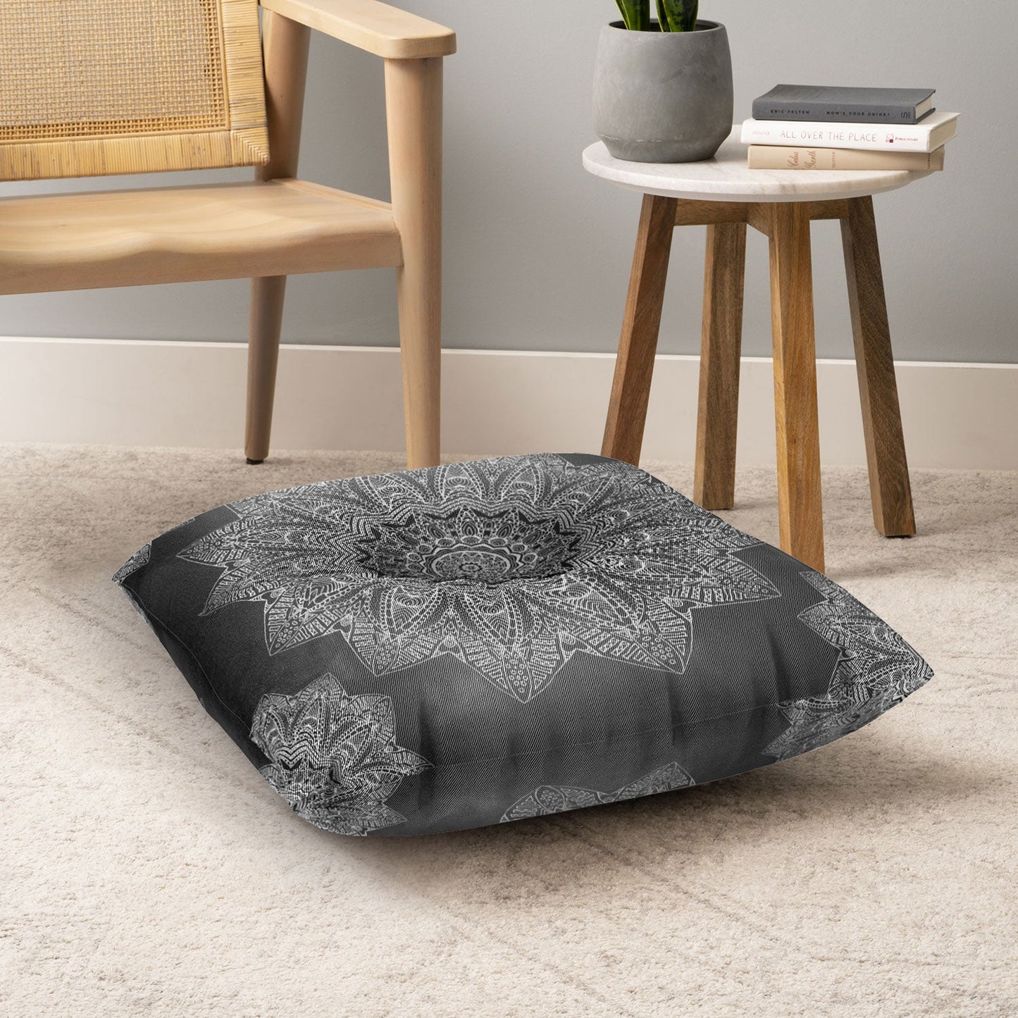 Monika Strigel SERENDIPITY BLACK Floor Pillow Square