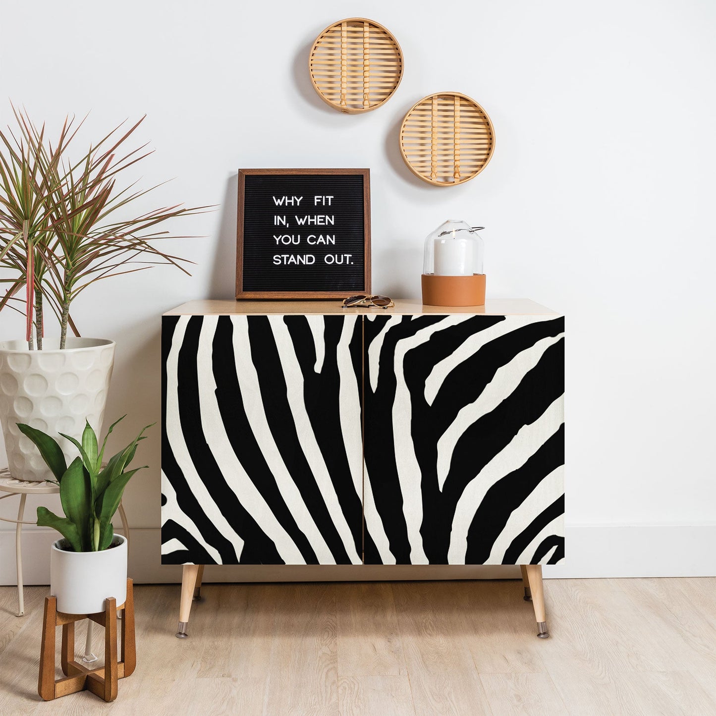Natalie Baca Zebra Stripes Credenza