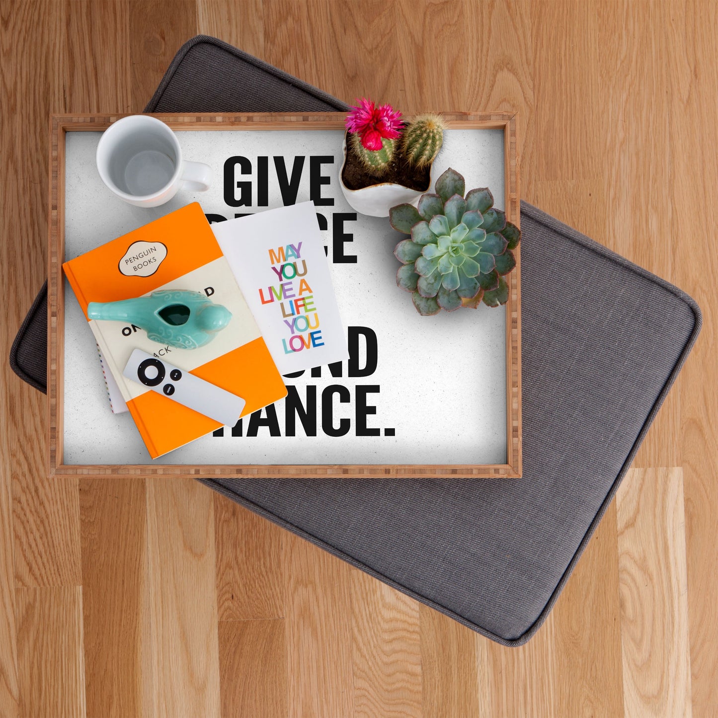 Nick Nelson Give Peace A Second Chance Rectangular Tray