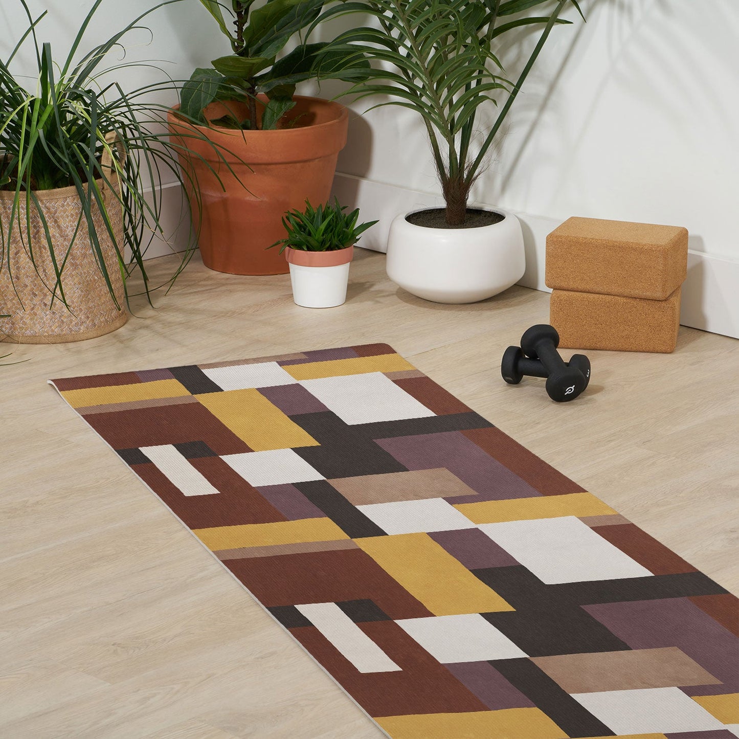 Ninola Design Everyday Artifact Modern Color Block Texture Earthy Yoga Mat
