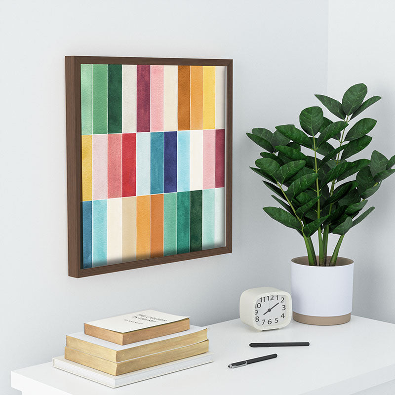 Ninola Design Modern Craft Rectangular Colorful Tiles Color Utopia Recessed Framing Square