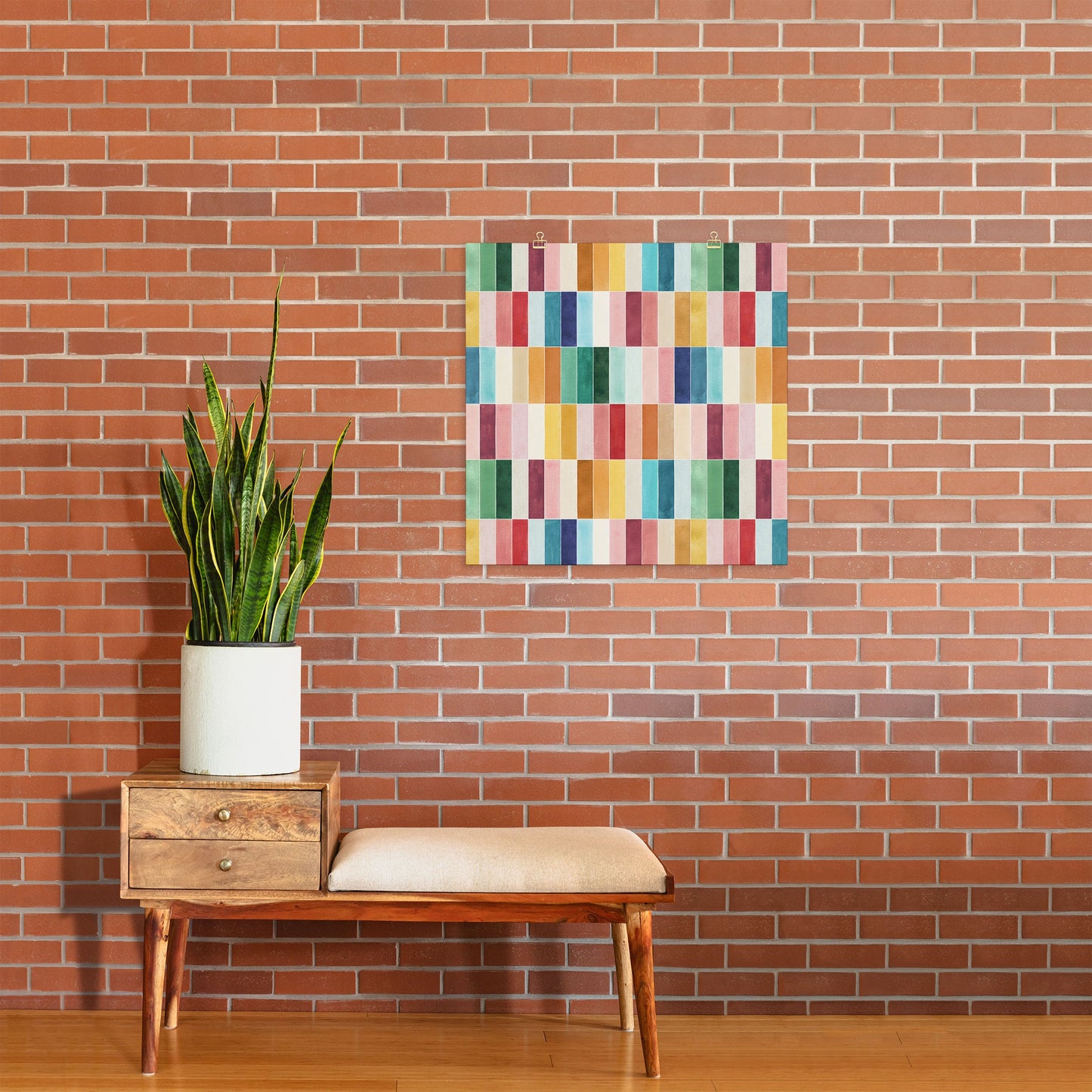 Ninola Design Modern Craft Rectangular Colorful Tiles Color Utopia Art Print