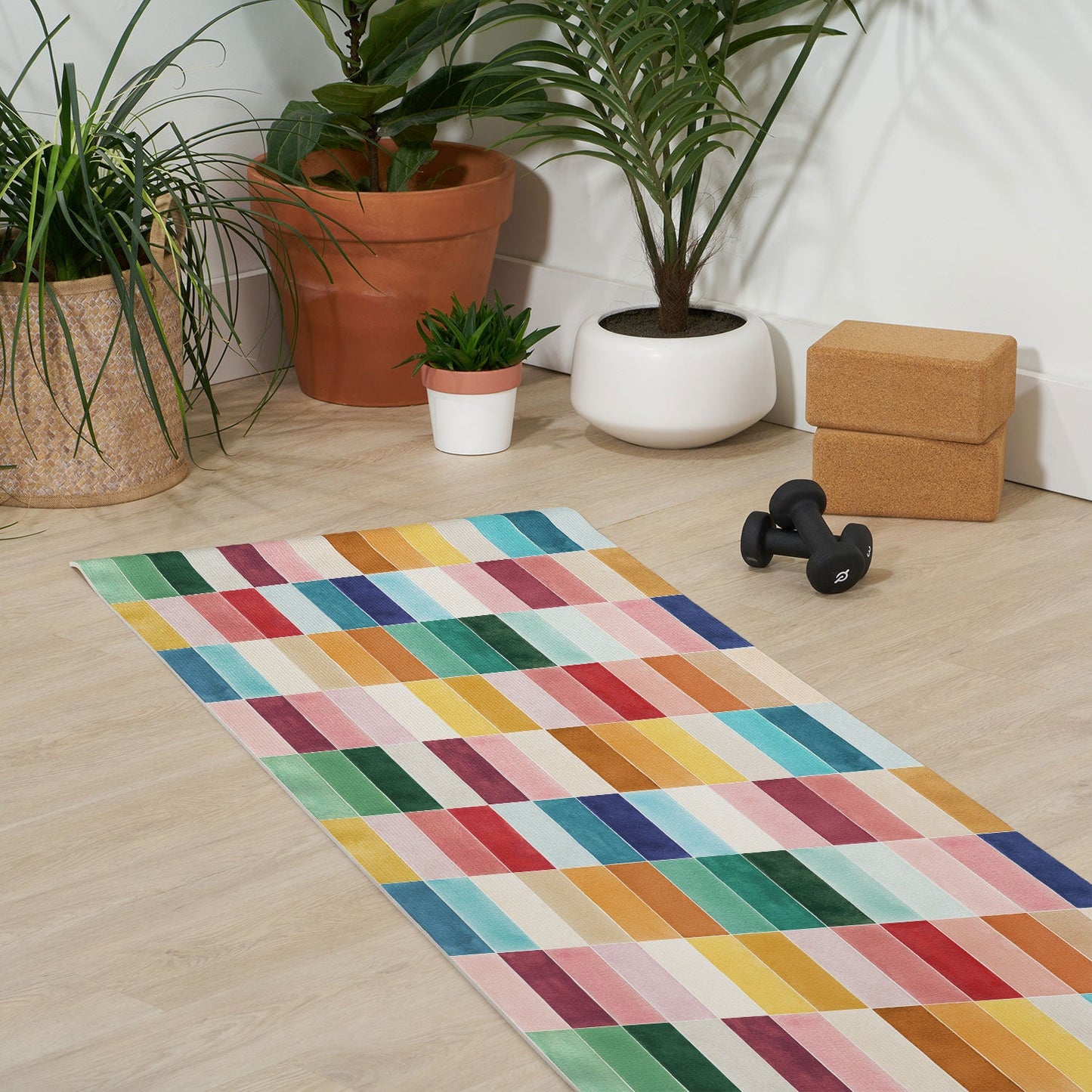 Ninola Design Modern Craft Rectangular Colorful Tiles Color Utopia Yoga Mat