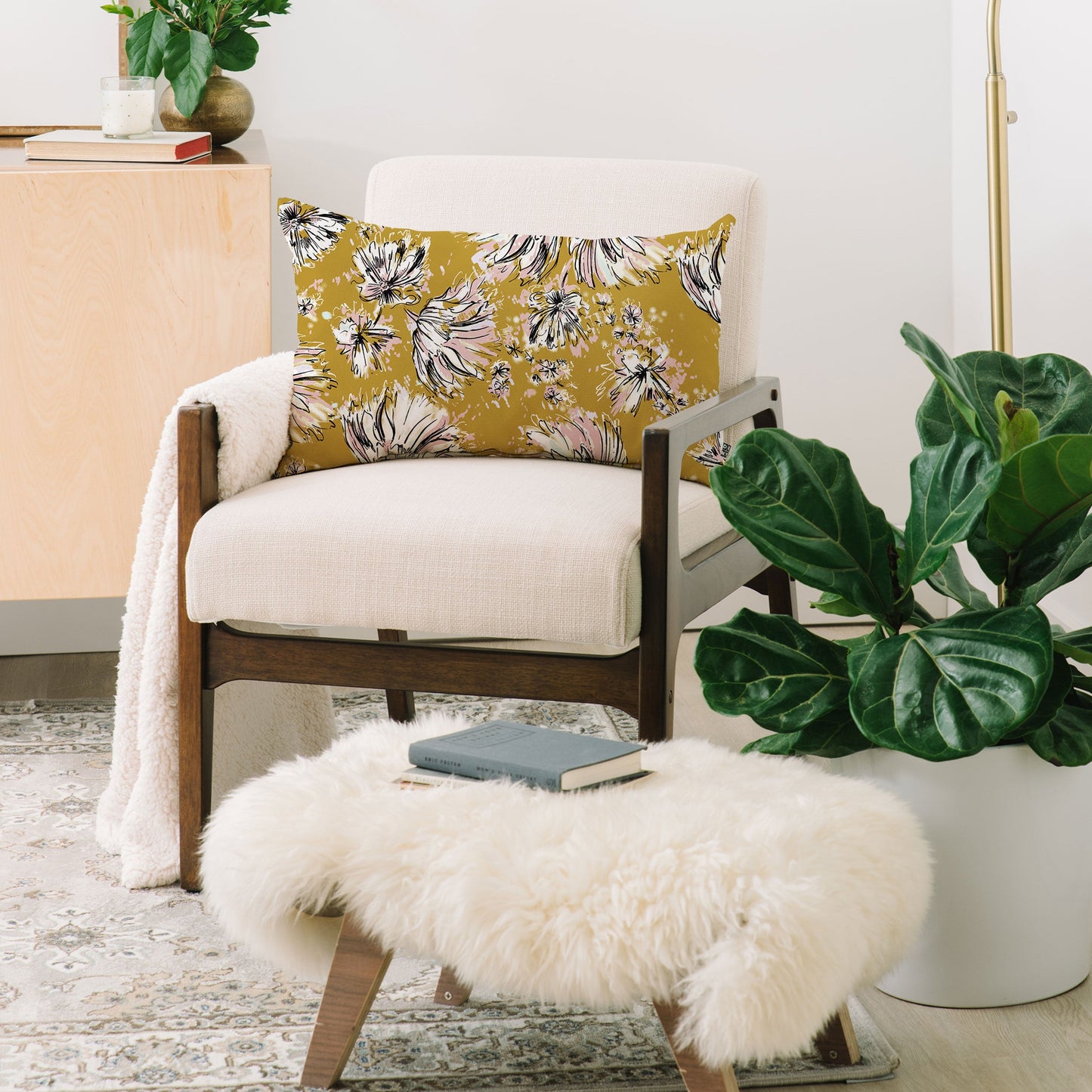 Pattern State Floral Meadow Oblong Throw Pillow
