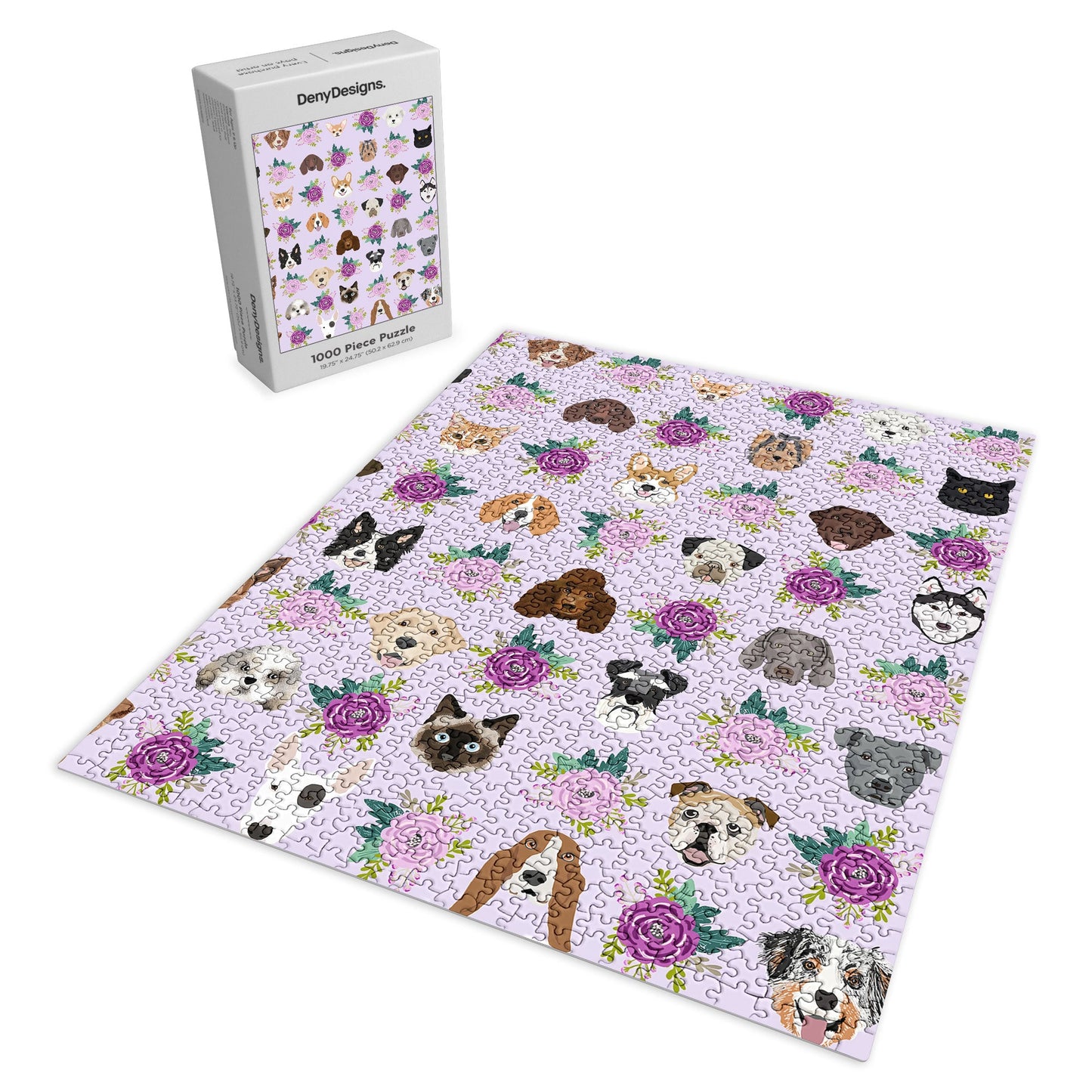 Petfriendly Dogs and cats pet friendly floral Puzzle