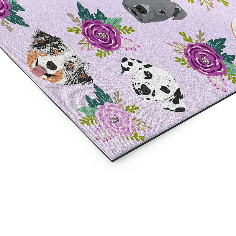 Petfriendly Dogs and cats pet friendly floral Welcome Mat