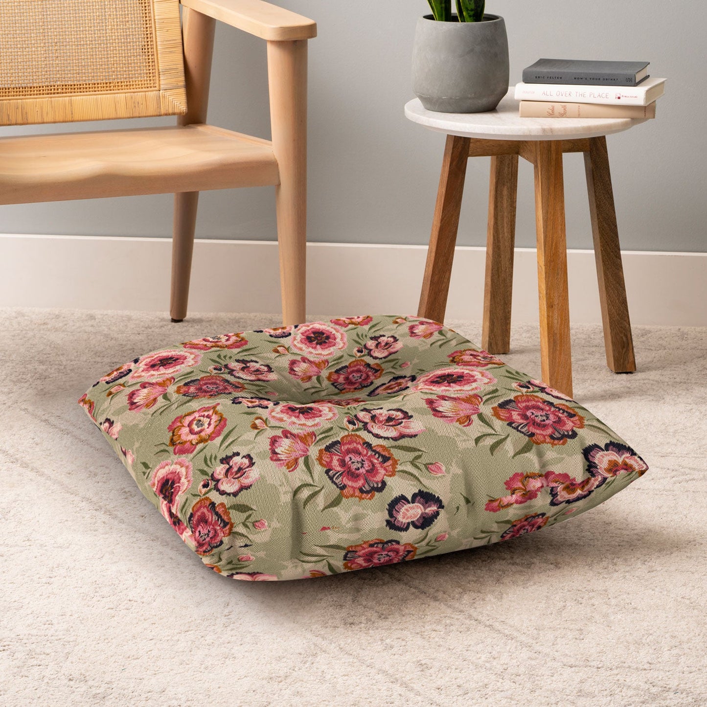 Pimlada Phuapradit Carnation Floor Pillow Square