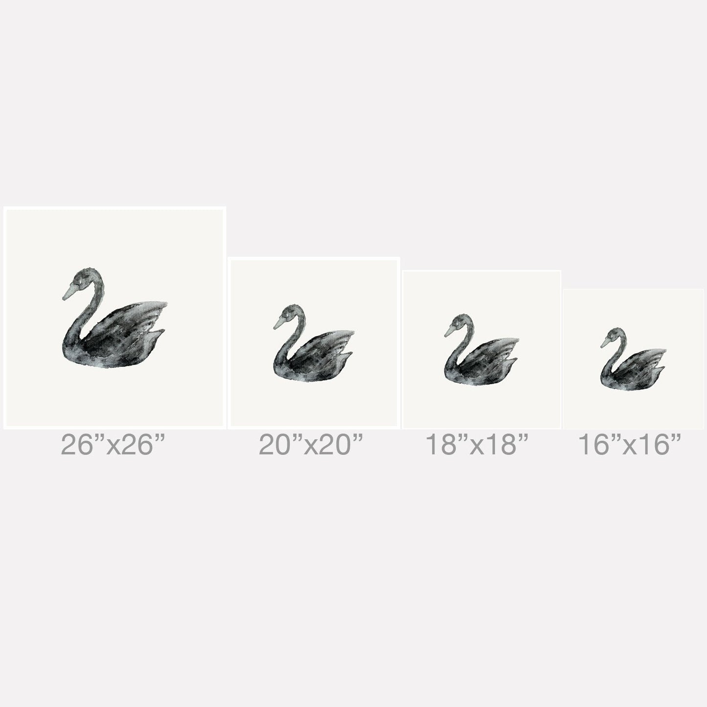 Pink Water Elegant black white swan Outdoor Throw Pillow