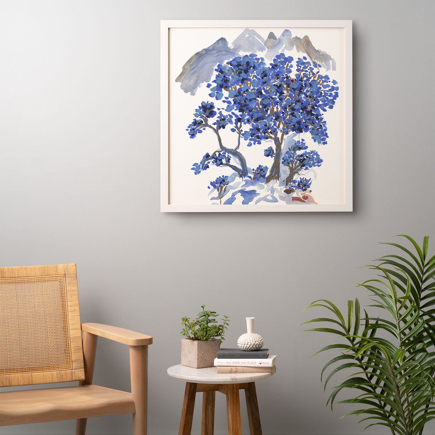 Rachelle Roberts Misty Blue Mountain Framed Wall Art
