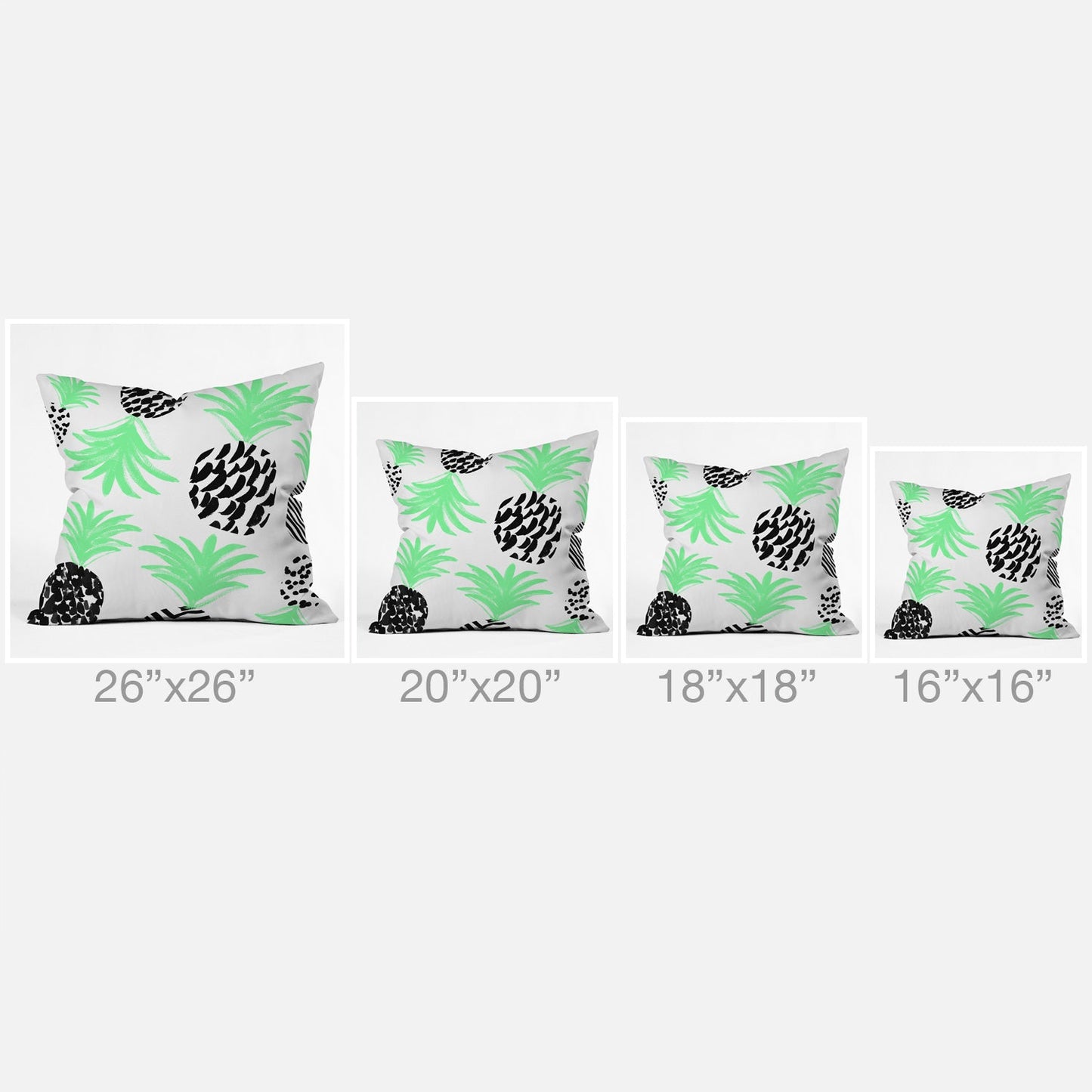 Rebecca Allen Classy Pineapples Throw Pillow