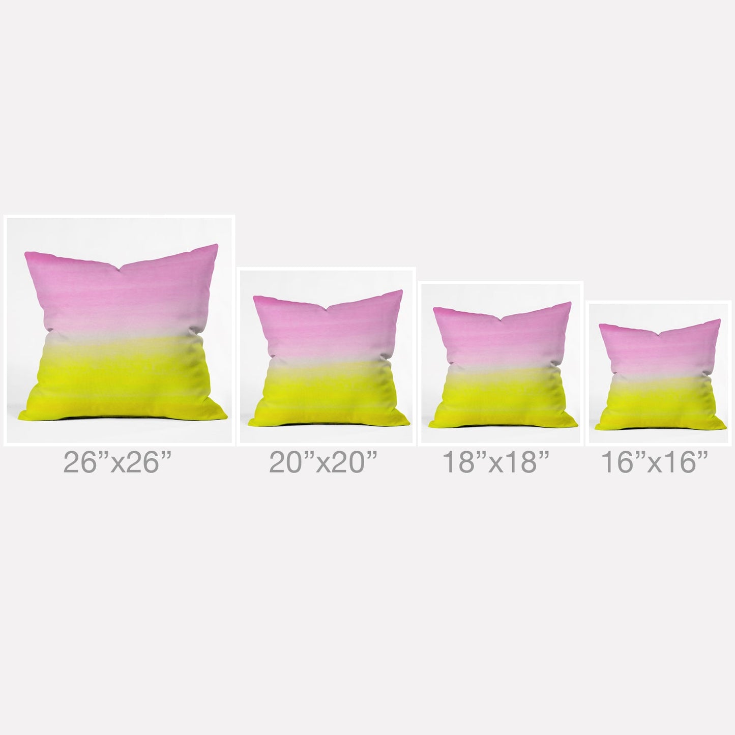 Rebecca Allen When Pink Met Yellow Throw Pillow