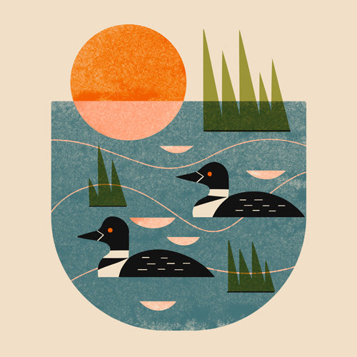 Renea L Thull Loon Lake Shower Curtain