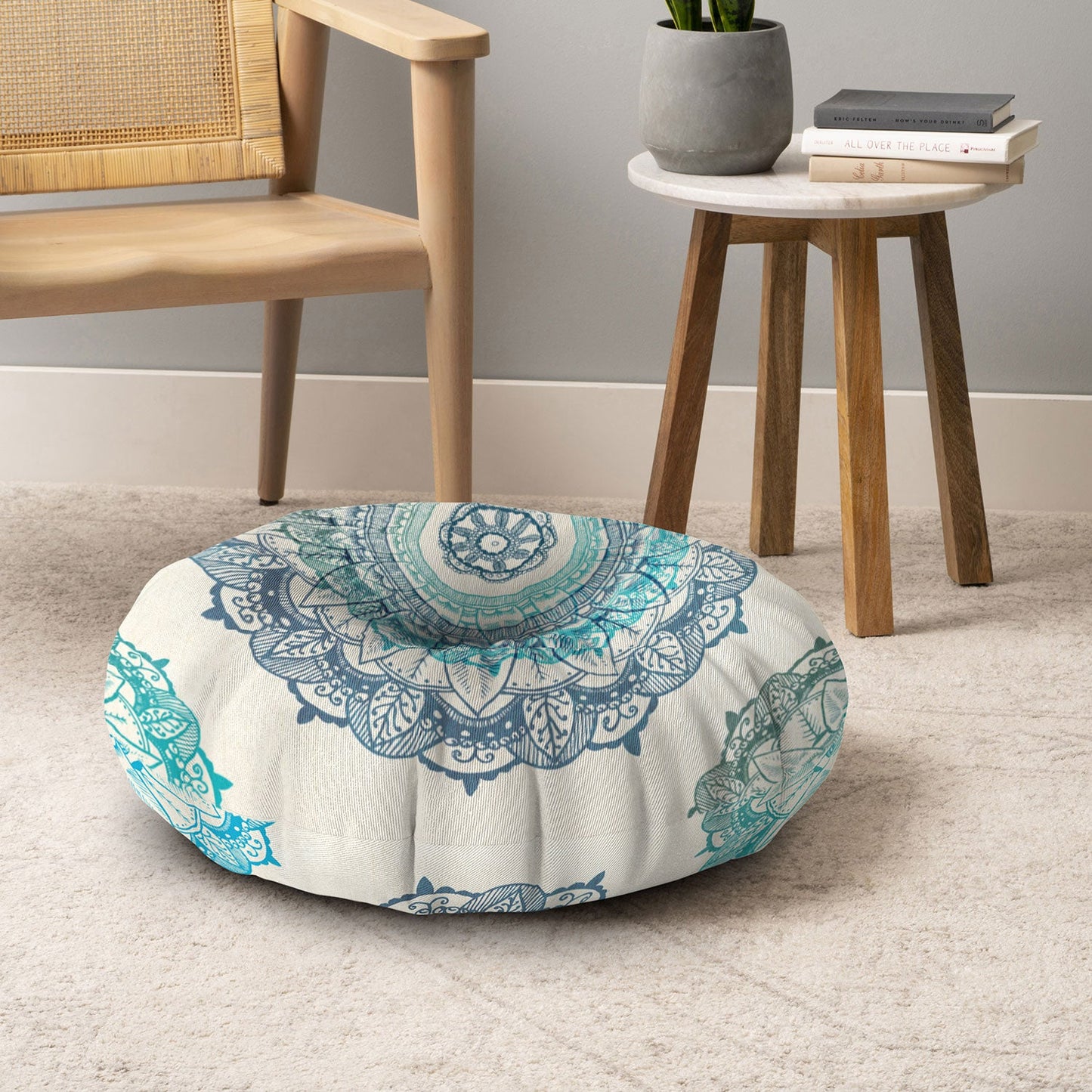 RosebudStudio Mandala Floor Pillow Round