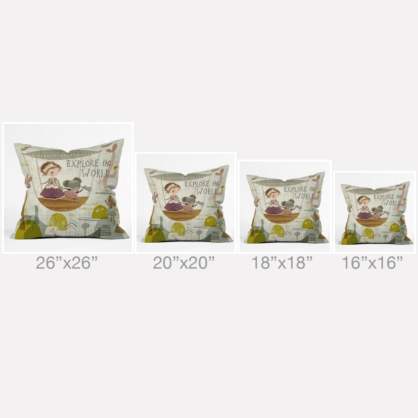 Sabine Reinhart Explore the World Throw Pillow