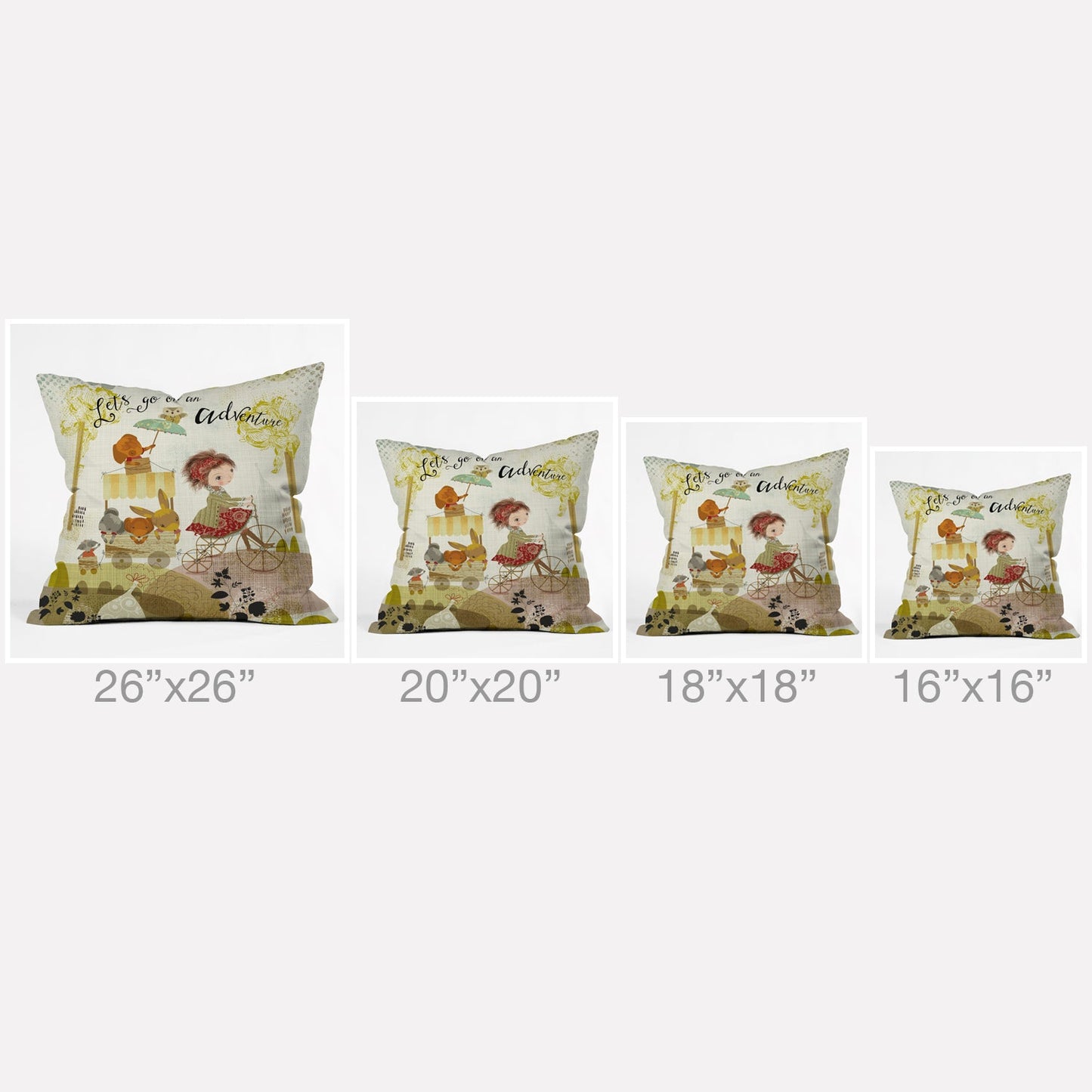 Sabine Reinhart Go on an Adventure Throw Pillow