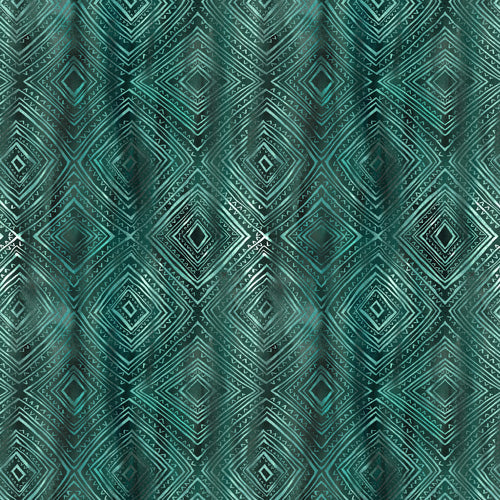 Schatzi Brown Drawn Diamond Green Shower Curtain