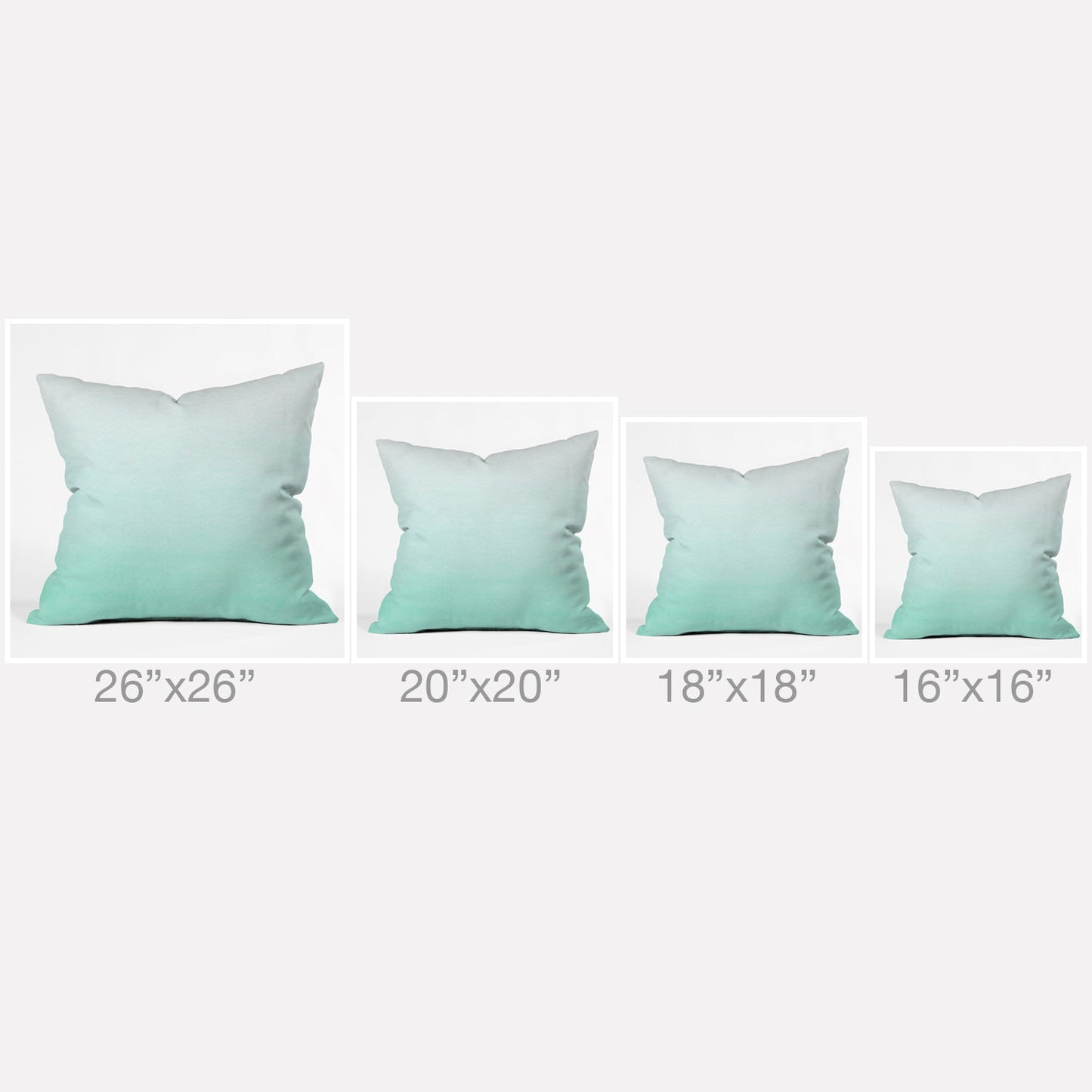 Social Proper Mint Ombre Throw Pillow