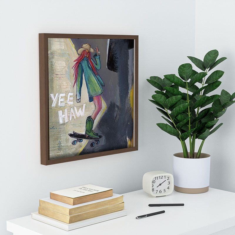 Sophia Buddenhagen Yee Haw Cowgirl Skater Recessed Framing Square