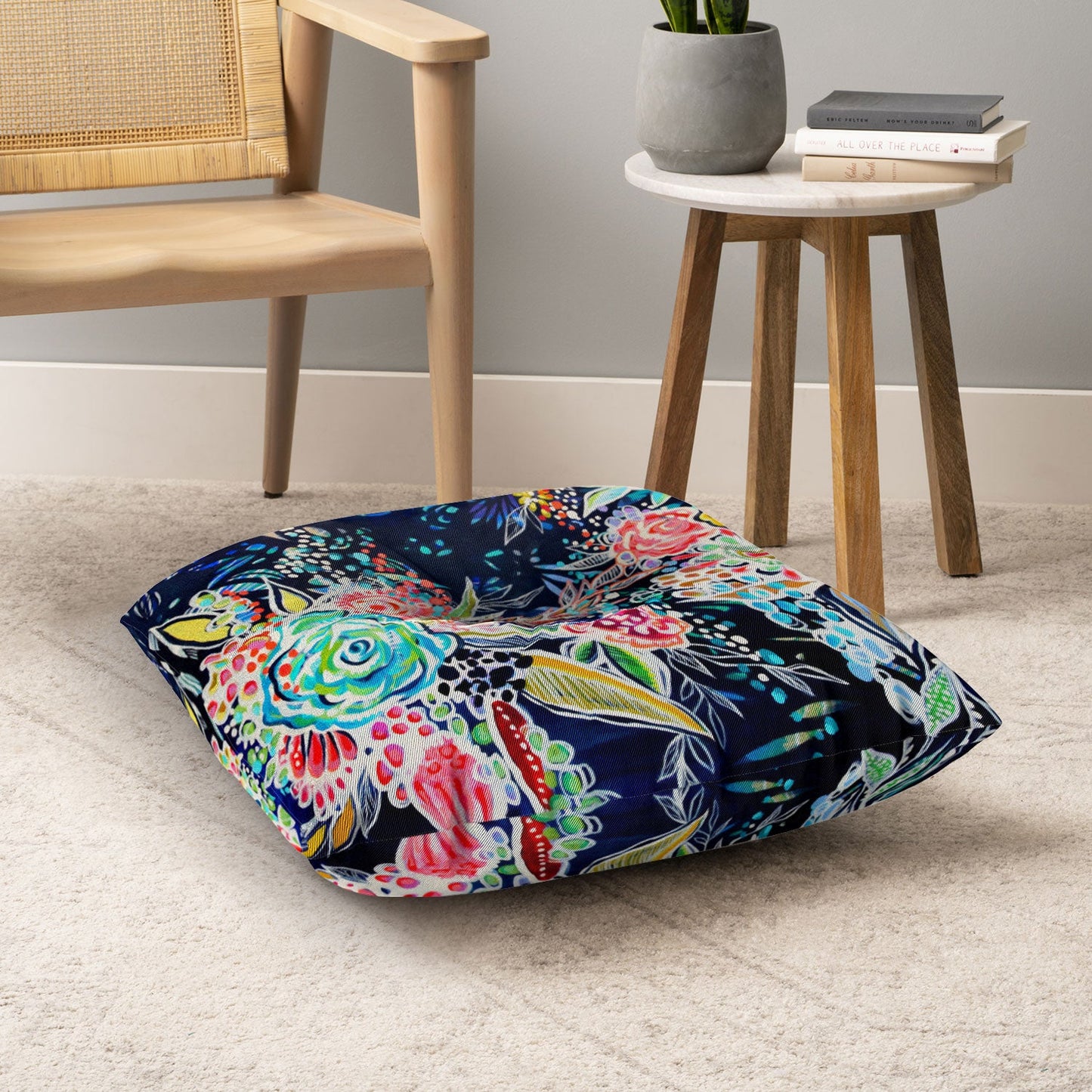 Stephanie Corfee Night Bloomers Floor Pillow Square