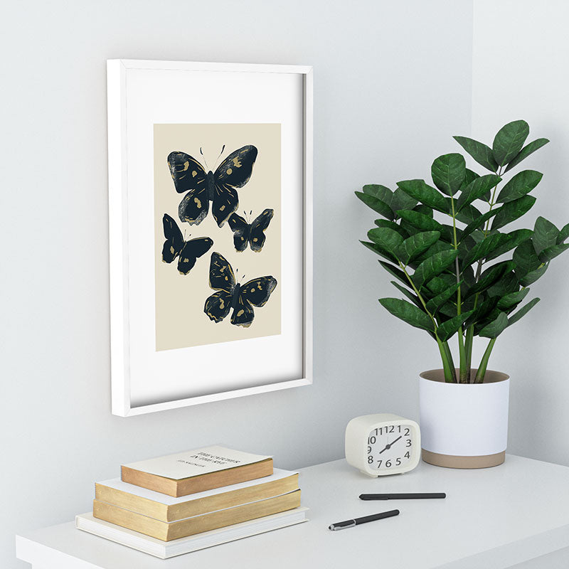 ThingDesign Black Butterflies 2 Recessed Framing Rectangle