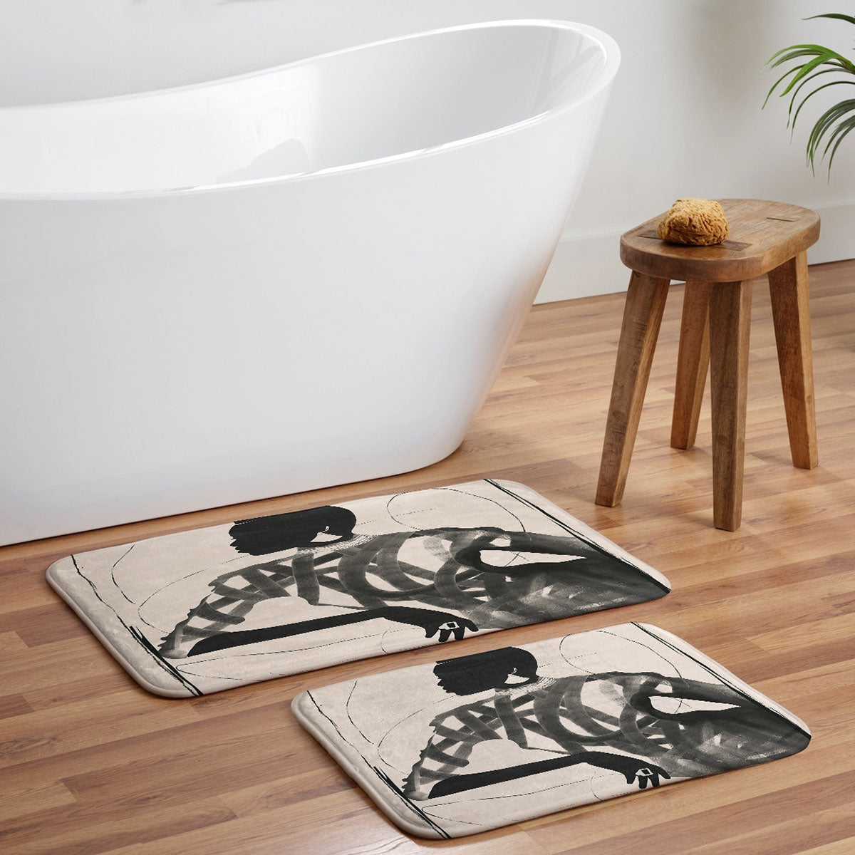 ThingDesign Lady Portrait Memory Foam Bath Mat
