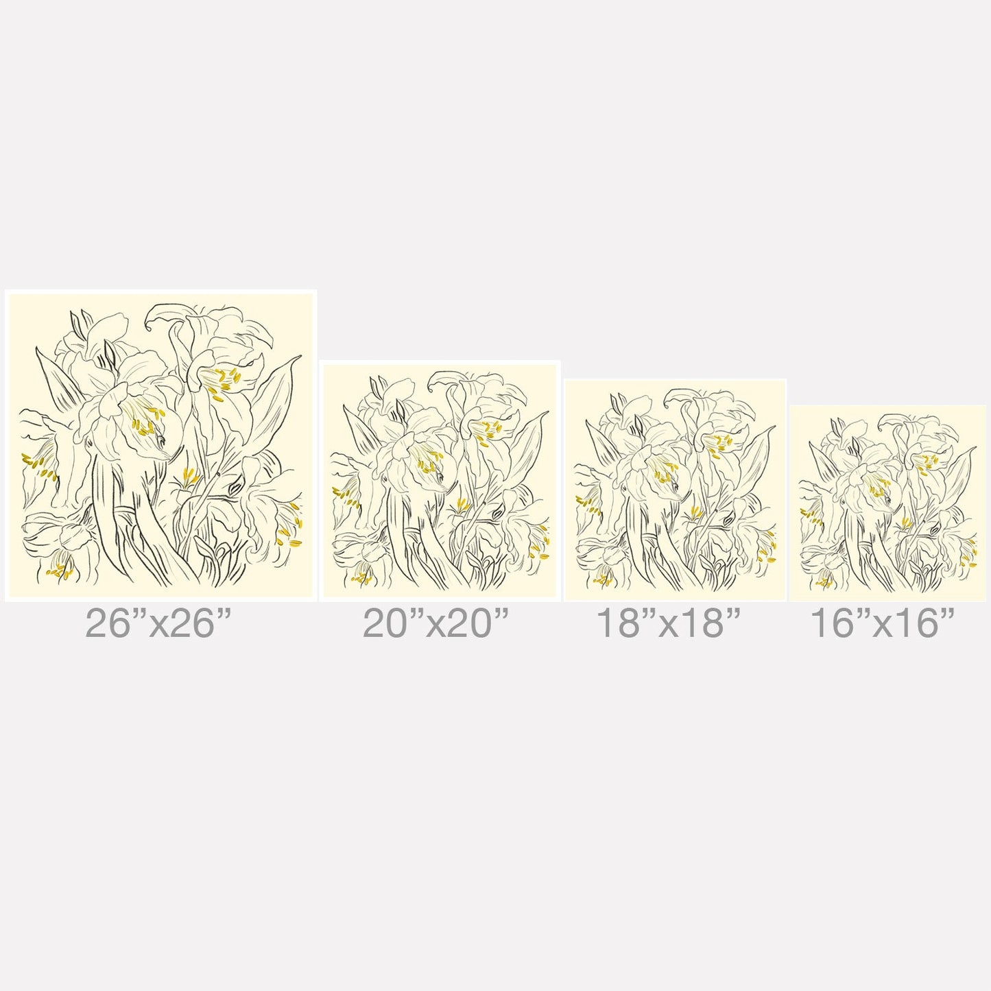 ThingDesign Minimalist Garden flowers Throw Pillow
