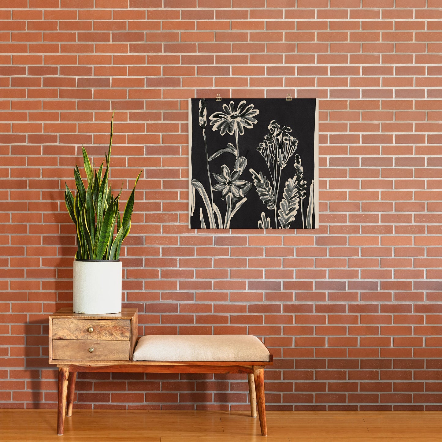 ThingDesign Minimalist wildflowers 3 Art Print