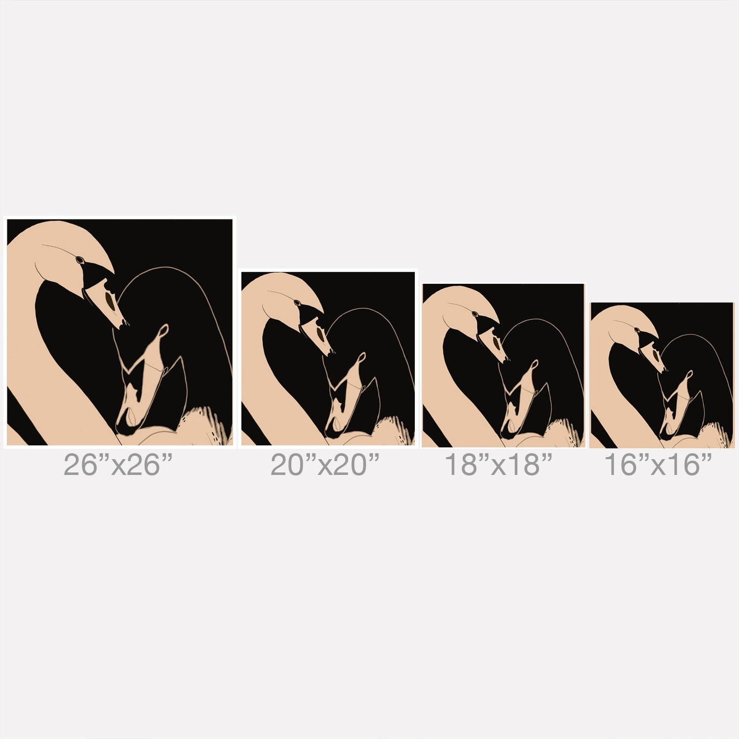 ThingDesign Two Swans I Outdoor Throw Pillow