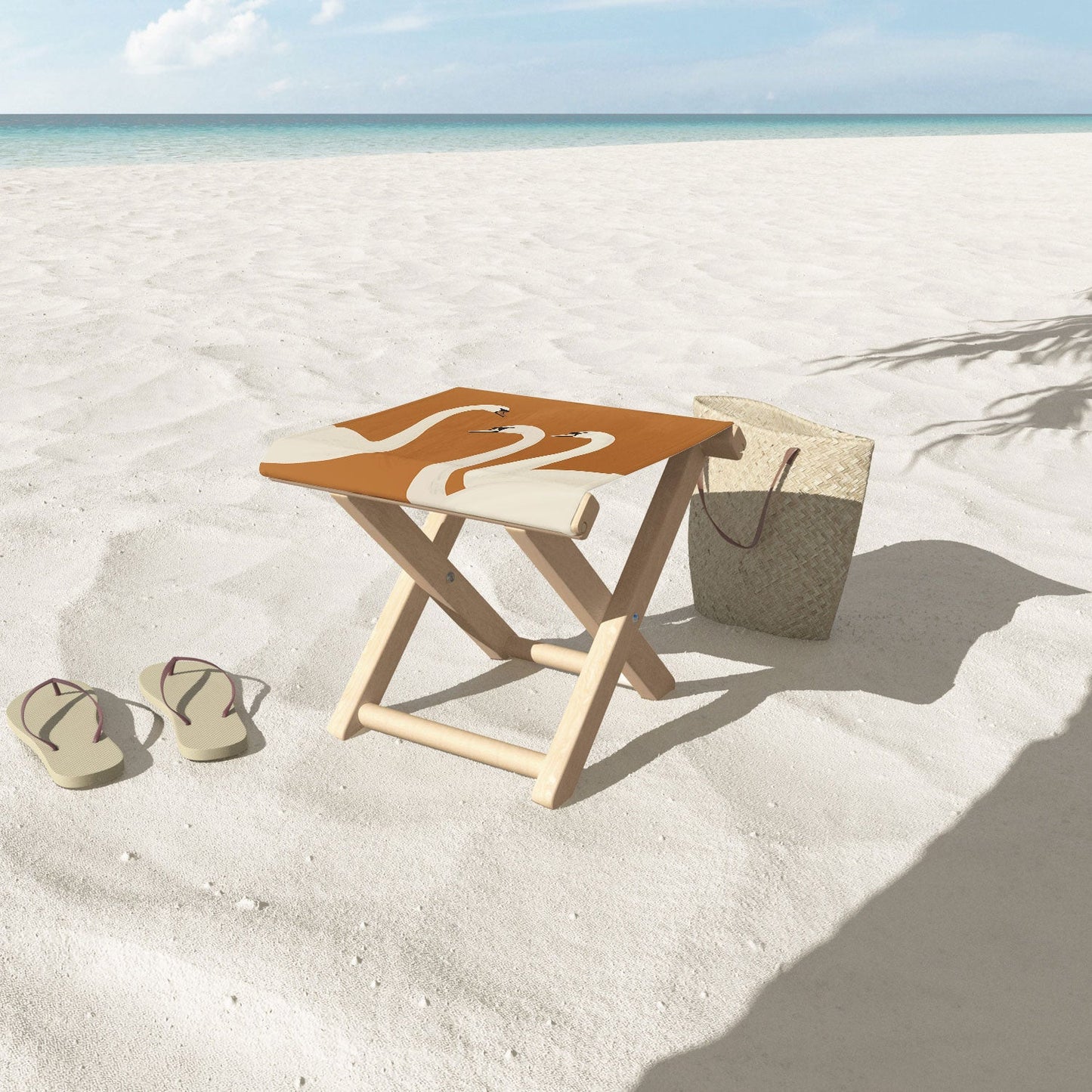 ThingDesign White Swans 2 Folding Stool