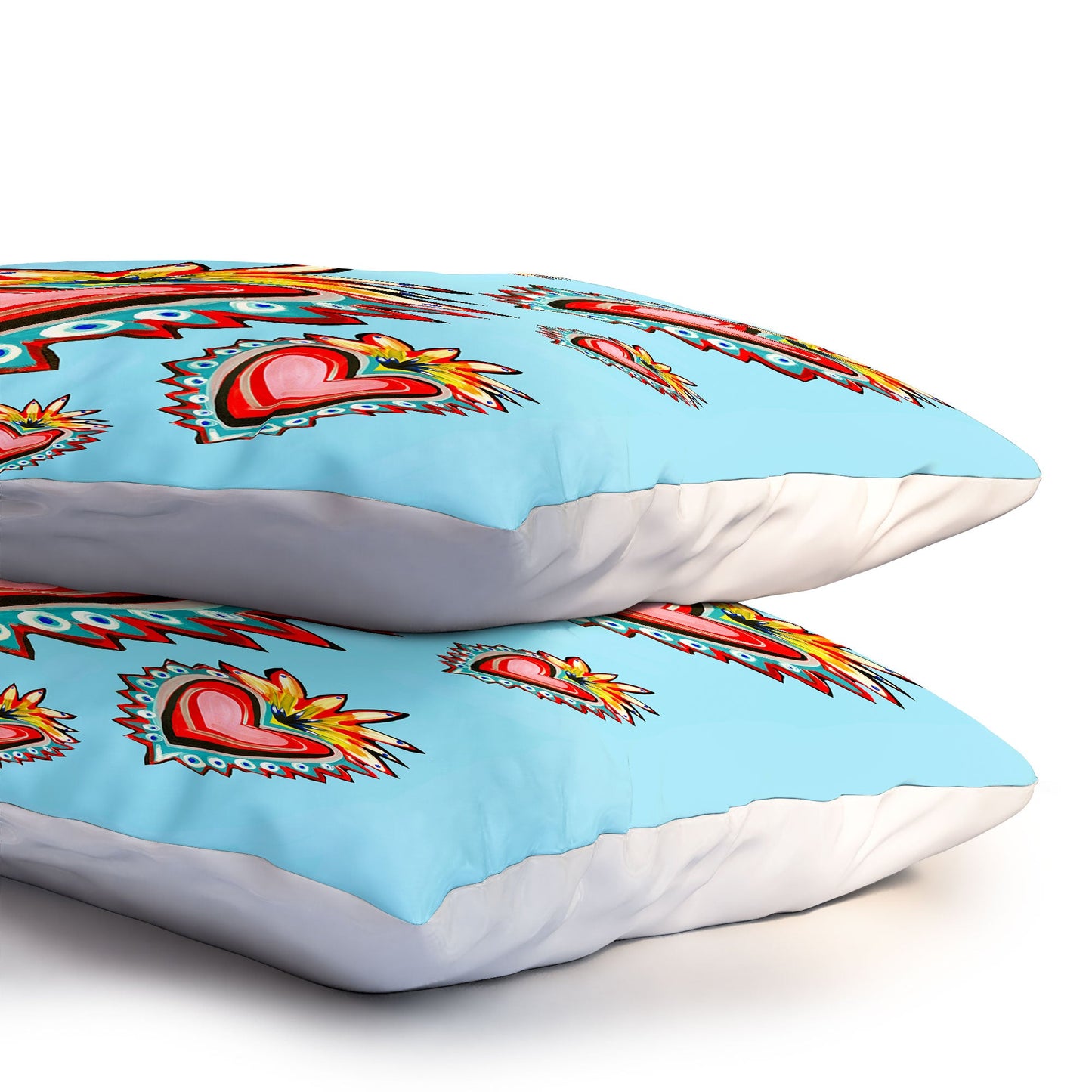 Tina Salazar Hearts in Blue Pillow Shams