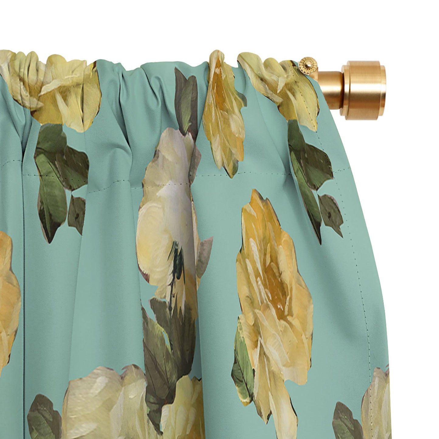 Tina Salazar Yellow Roses in Sage Green Blackout Non Repeat