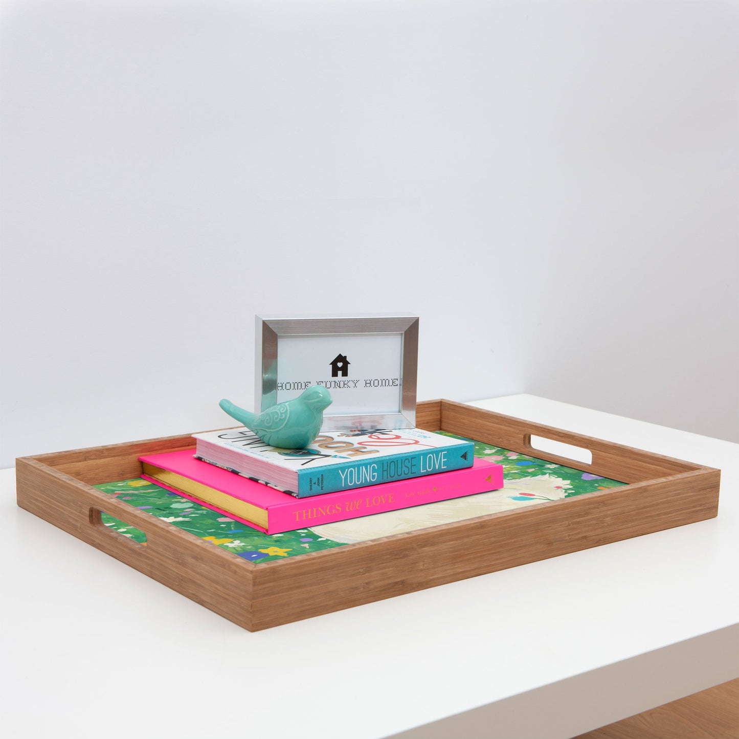 trajeado14 Goose Wildflower Cute Rectangular Tray