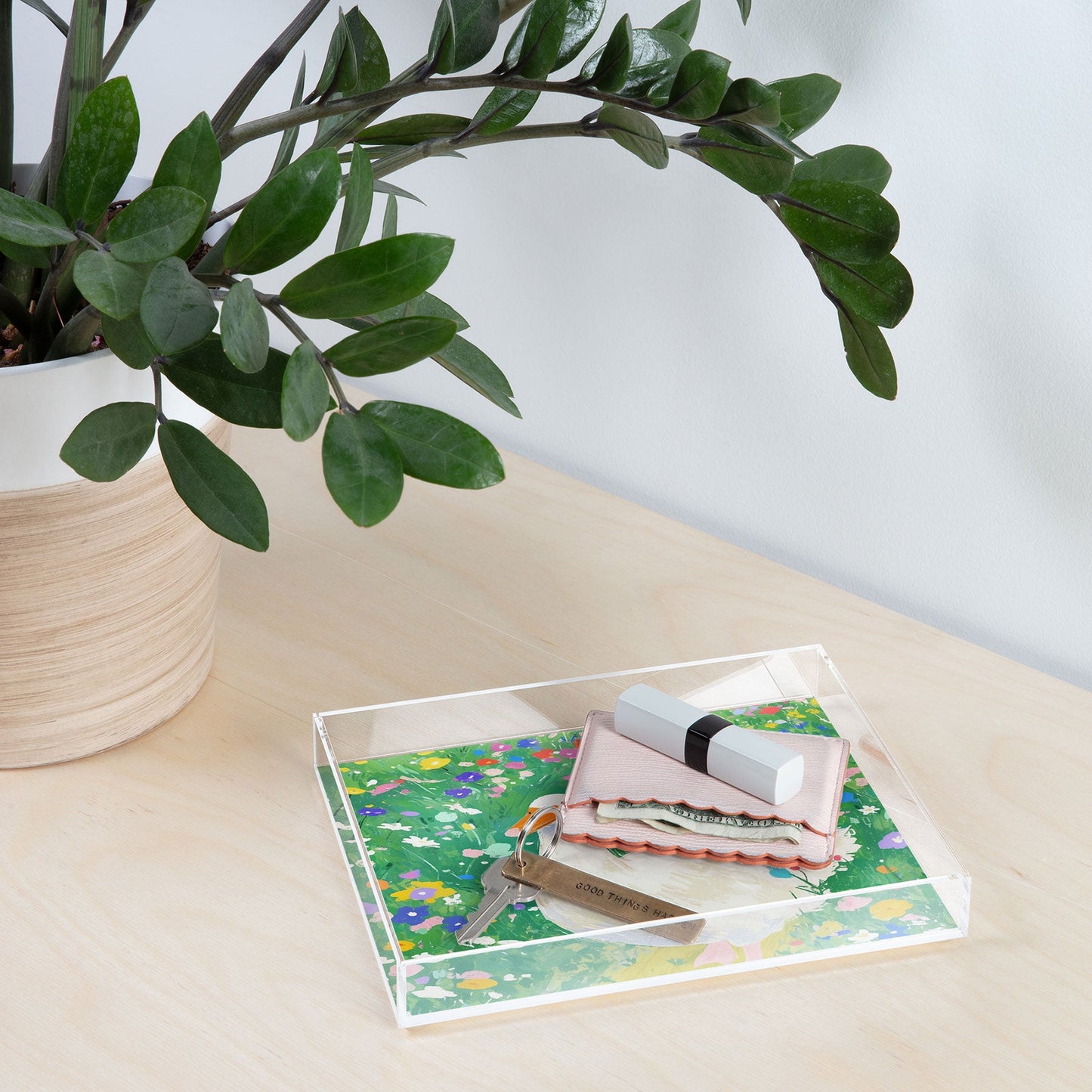 trajeado14 Goose Wildflower Cute Acrylic Tray
