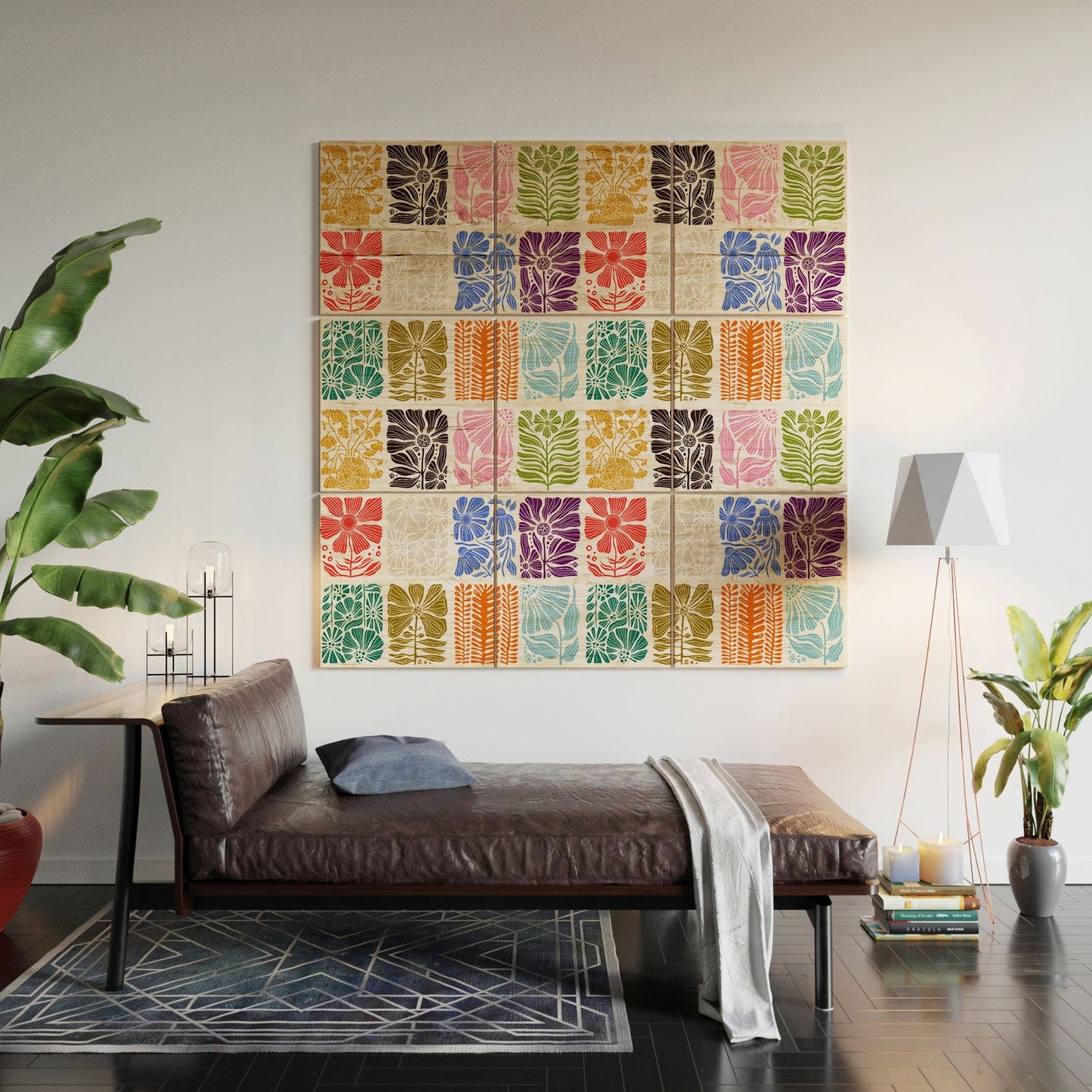 Valentina Ramos Bloom Blocks Wood Wall Mural