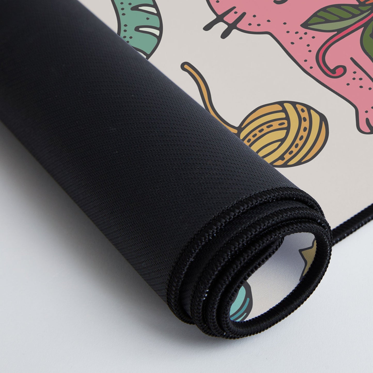 Valentina Ramos Floral Cats and Yarn Desk Mat