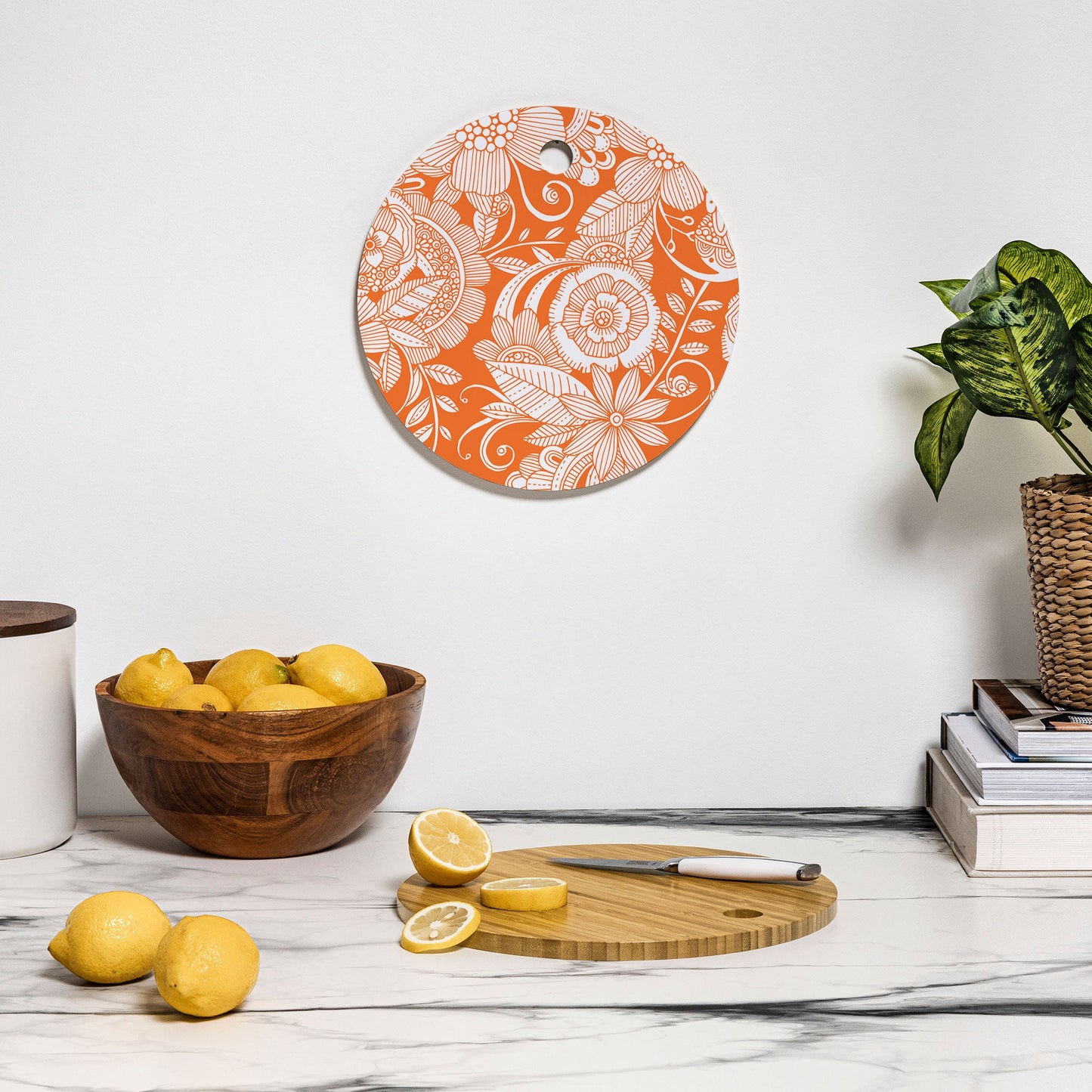 Valentina Ramos Lola in Orange Cutting Board Round