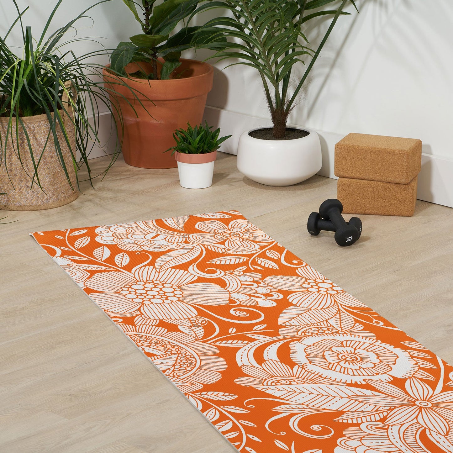 Valentina Ramos Lola in Orange Yoga Mat