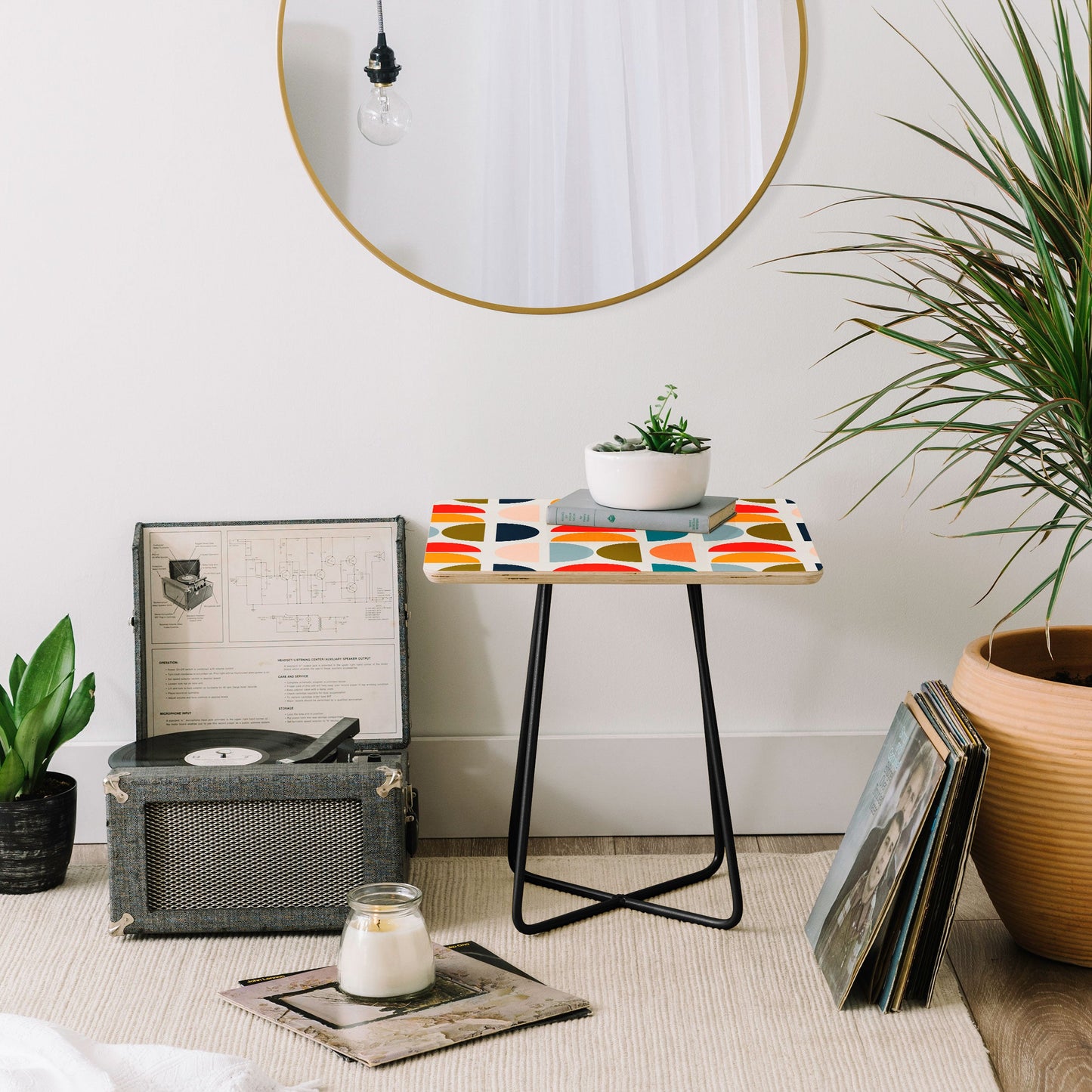 Viviana Gonzalez Mid Century Geometric Vibes I Side Table