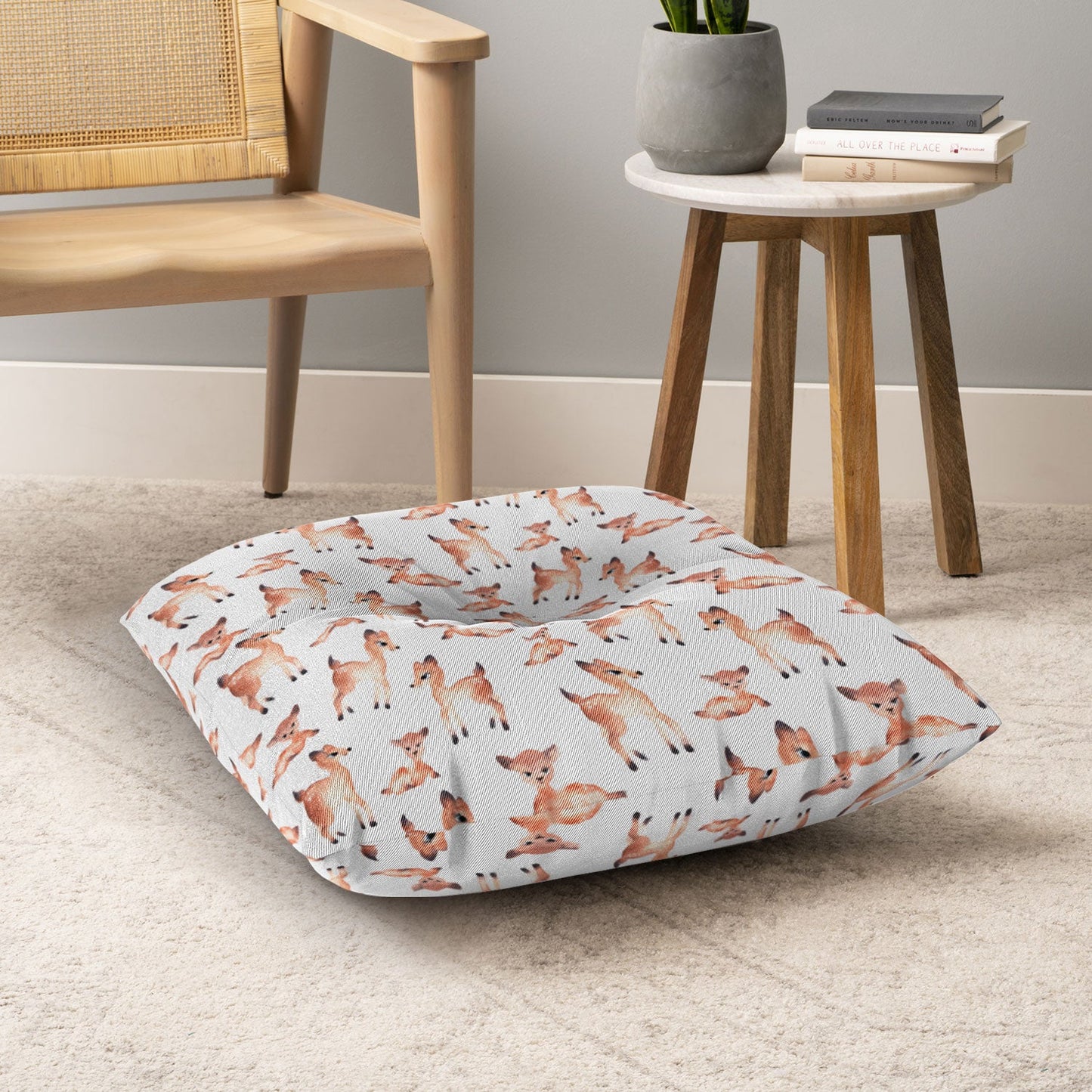 Wonder Forest Darling Deer Floor Pillow Square