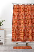 Mirimo Venexiana Burnt Orange Shower Curtain And Mat