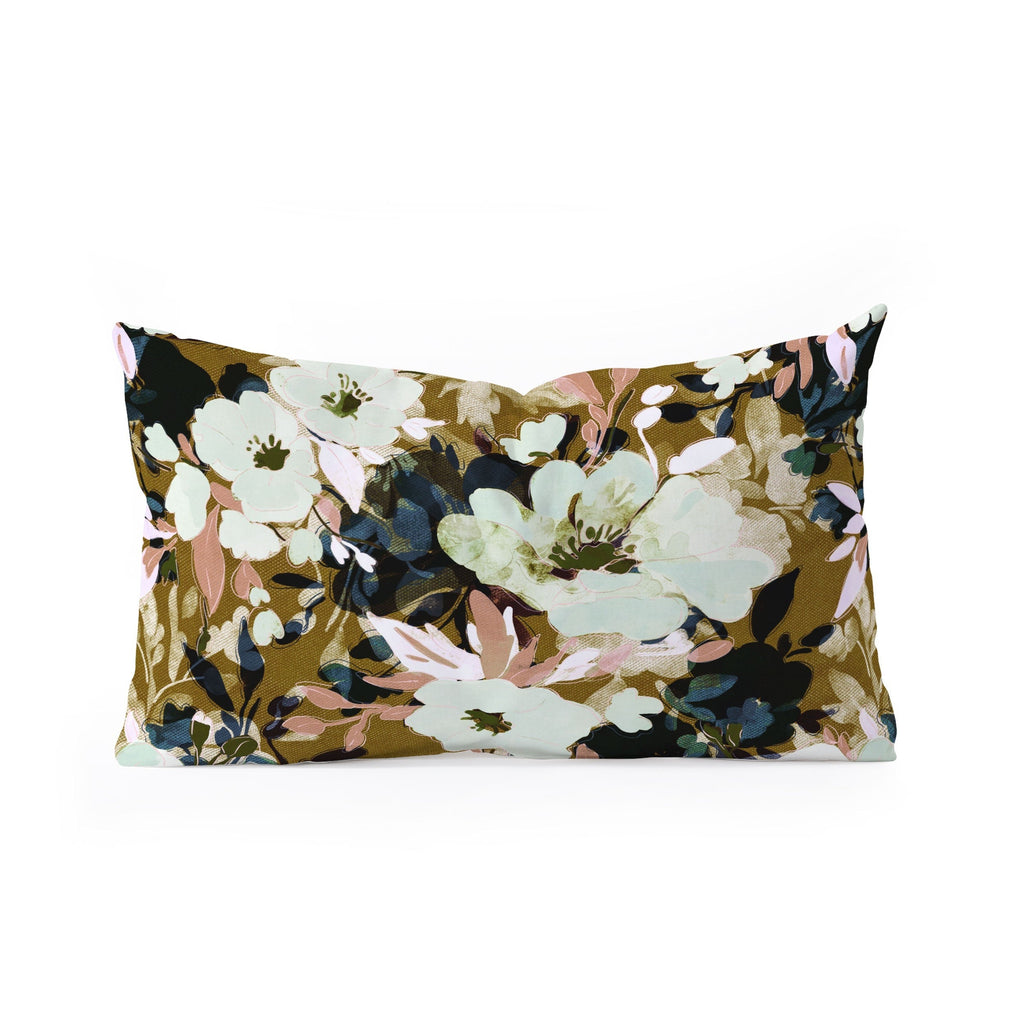 Marta Barragan Camarasa Romantic Floral Fusion Oblong Throw Pillow