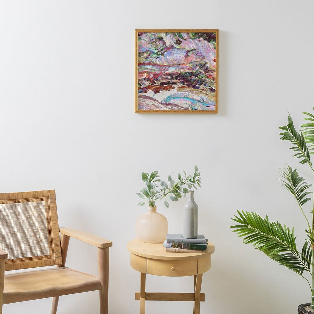 83 Oranges Sequin Haze Framed Wall Art