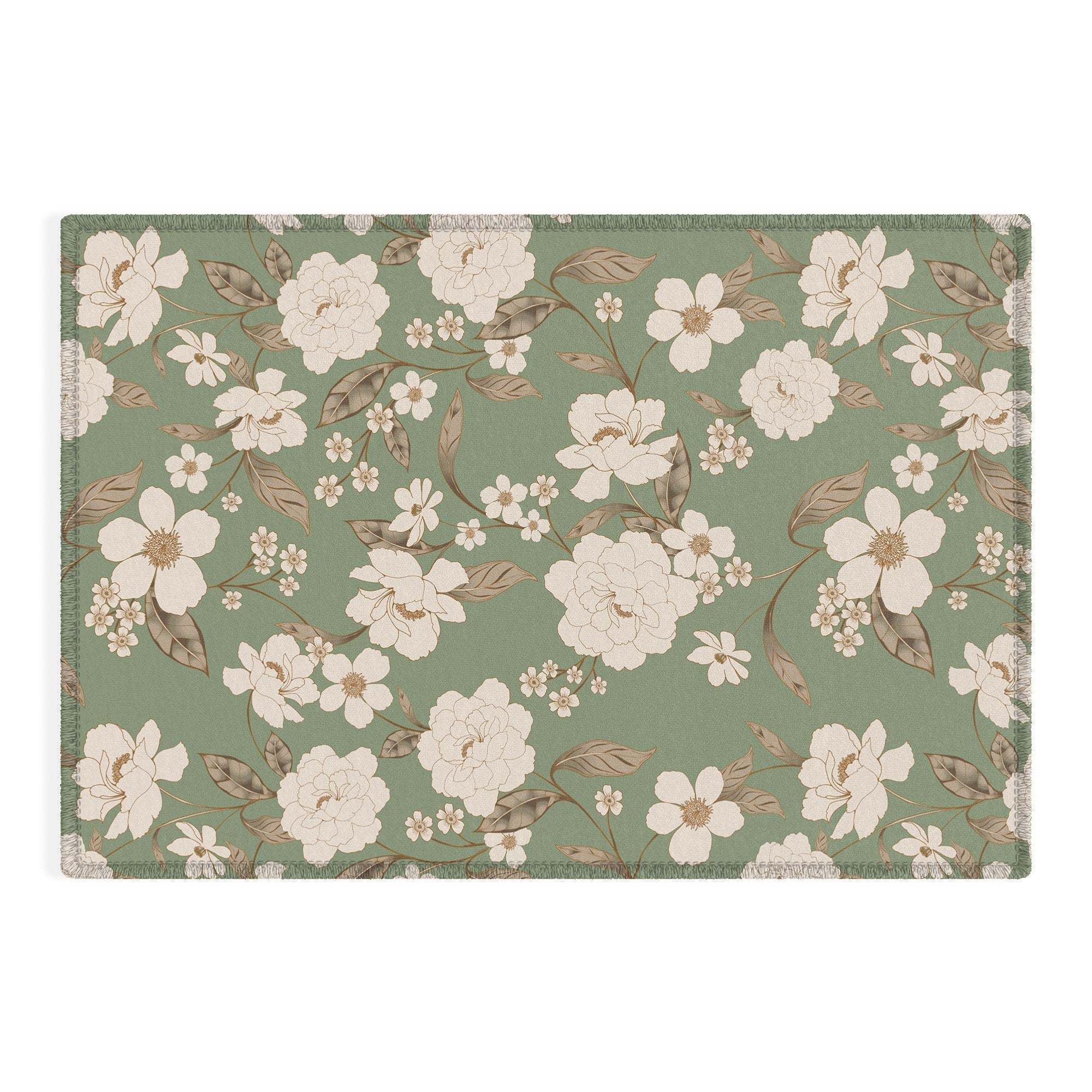 Gabriela Fuente Olive Floral Roberta Outdoor Rug