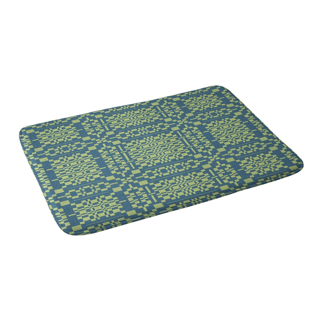 Marta Barragan Camarasa Nostalgic Grid Design Memory Foam Bath Mat